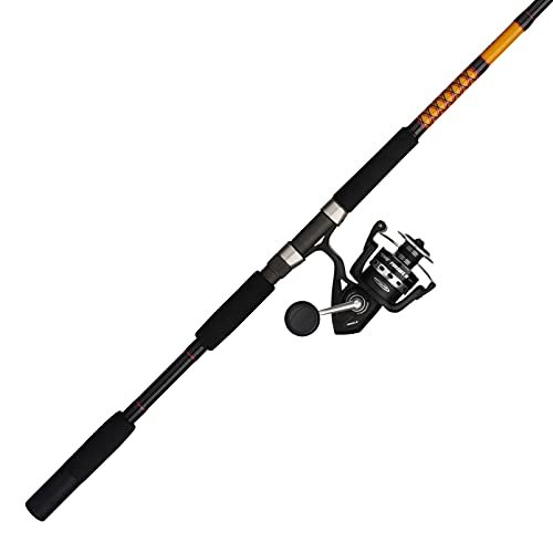 Ugly Stik Bigwater Fishing Rod & Penn Pursuit IV Spinning Reel Combo, Black/Red/Yellow